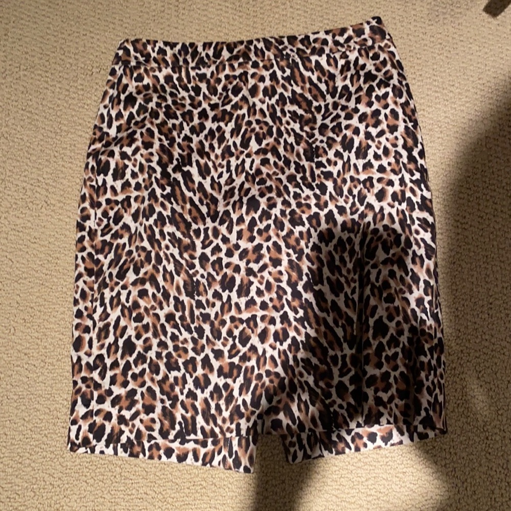 J crew leopard skirt